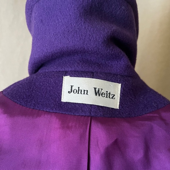Vintage Forstmann Purple Wool Coat Womens M L Swing Long USA 43" Length - Picture 7 of 10
